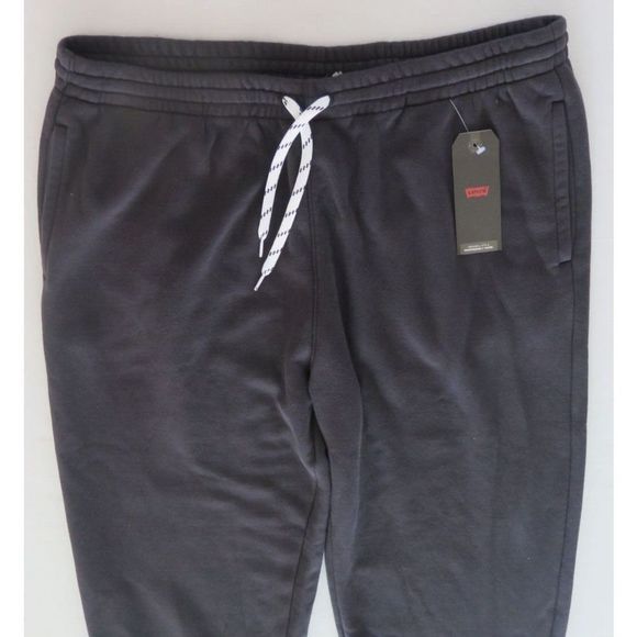 Levi's A21770011 Men's Sz L Black Red Tab Loose Fit Fleece Sweatpants $50 - Picture 3 of 5